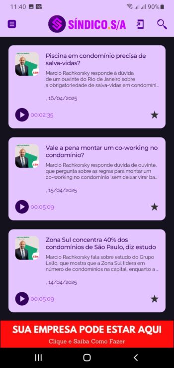 podcast aplicativo síndico sa